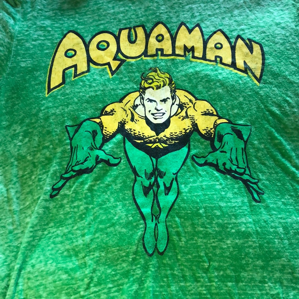 Aquaman shirt made by Justice League.